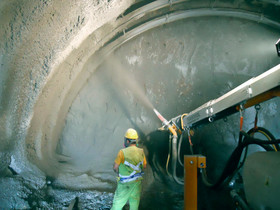 Road tunnel works